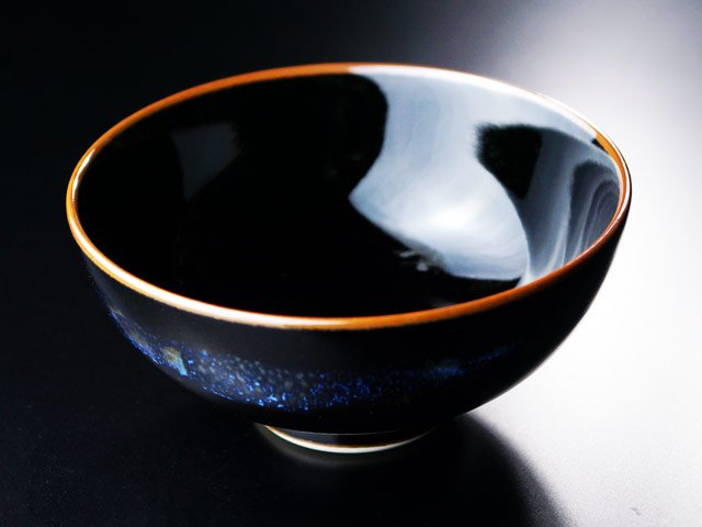 Shinemon Kiln Japanese Rice Bowl "Aoki-Myojo" - Arita Ware