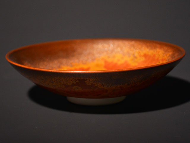 Shinemon Kiln Yohen Crystals, Set of Round Plates - Arita Ware