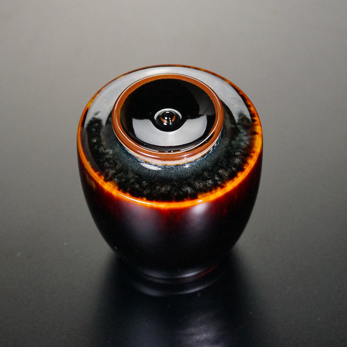 Chaire (Tea Caddy) "Tortoiseshell Tenmoku" - Shinemon Kiln, Arita Ware