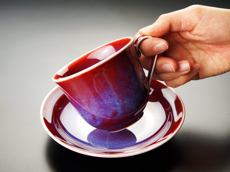 Shinemon Kiln Coffee Cup "Saiun" - Arita Ware