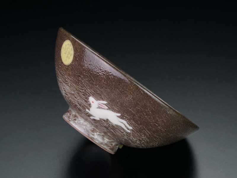 Gagyu Kiln Japanese Rice Bowl - Moon Rabbit, Arita Ware