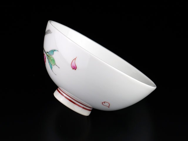 Four Jin, bol à riz – cerisiers Iroe, porcelaine d’Arita