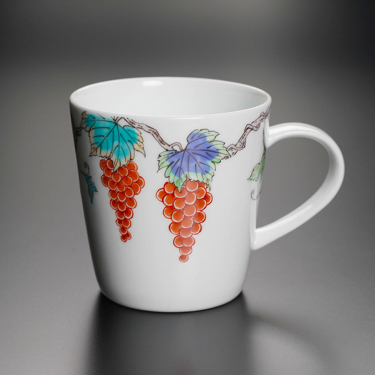 Jin Kiln Coffee Mug - Iroe Grapes, Arita Ware