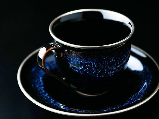 Shinemon Kiln Coffee Cup "Aoki-Myojo" Gekkou - Arita Ware