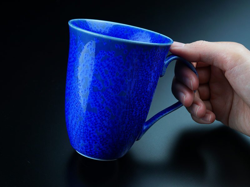 Bol à café or/platine brillant Étoile bleue « Yoko Gekko »