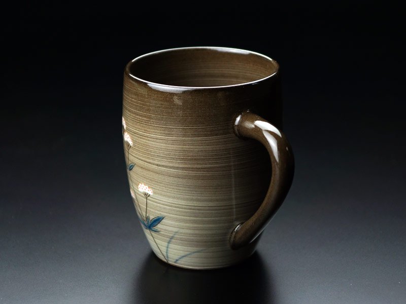 Gagyu Kiln Coffee Mug "Ominaeshi" (Patrinia) - Arita Ware