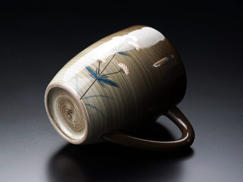 Gagyu Kiln Coffee Mug "Ominaeshi" (Patrinia) - Arita Ware