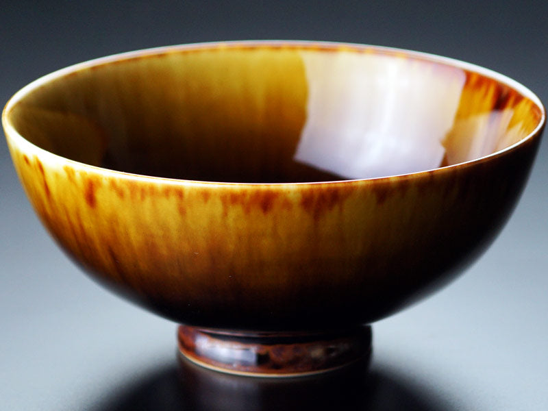 Shinemon Kiln Pair of Rice Bowls “Tortoiseshell Tenmoku” - Arita Ware