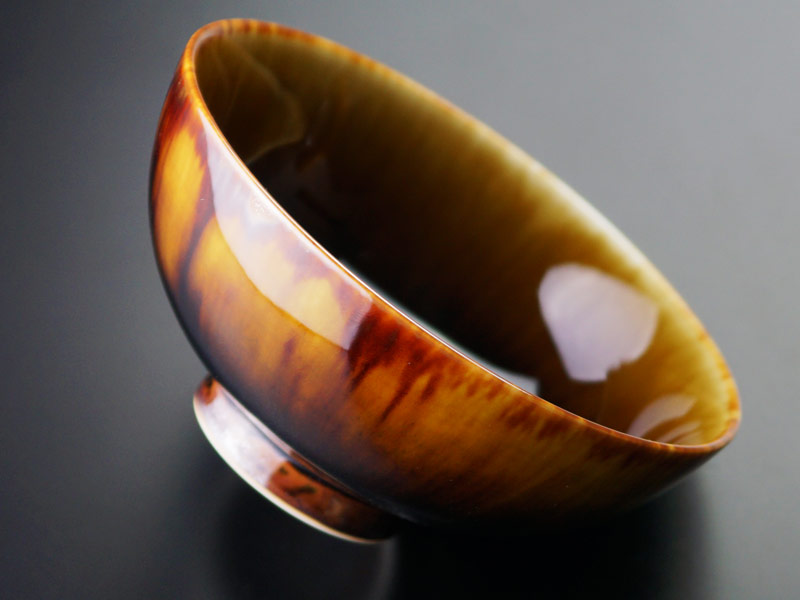 Shinemon Kiln Pair of Rice Bowls “Tortoiseshell Tenmoku” - Arita Ware