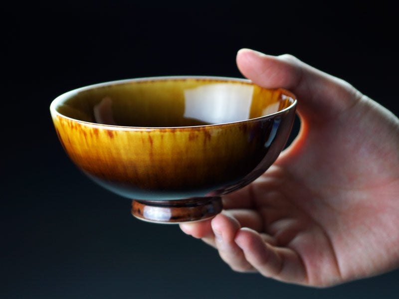 Shinemon Kiln Pair of Rice Bowls “Tortoiseshell Tenmoku” - Arita Ware