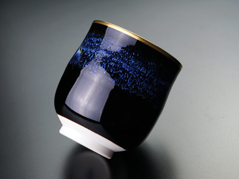Japanese Yunomi Teacup Pair "Aoki-Myojo" Youkou Gekkou - Shinemon Kiln