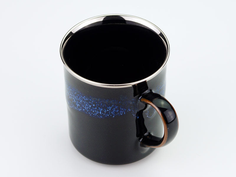 Four Shinemon, mug « Aoki-Myojo » Gekkou – décor au platine, porcelaine d’Arita