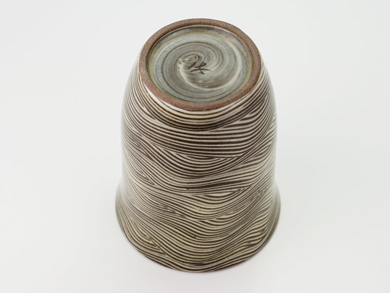 Gagyu Kiln Japanese Whisky Glass - Wave Hakeme Brushwork, Arita Ware