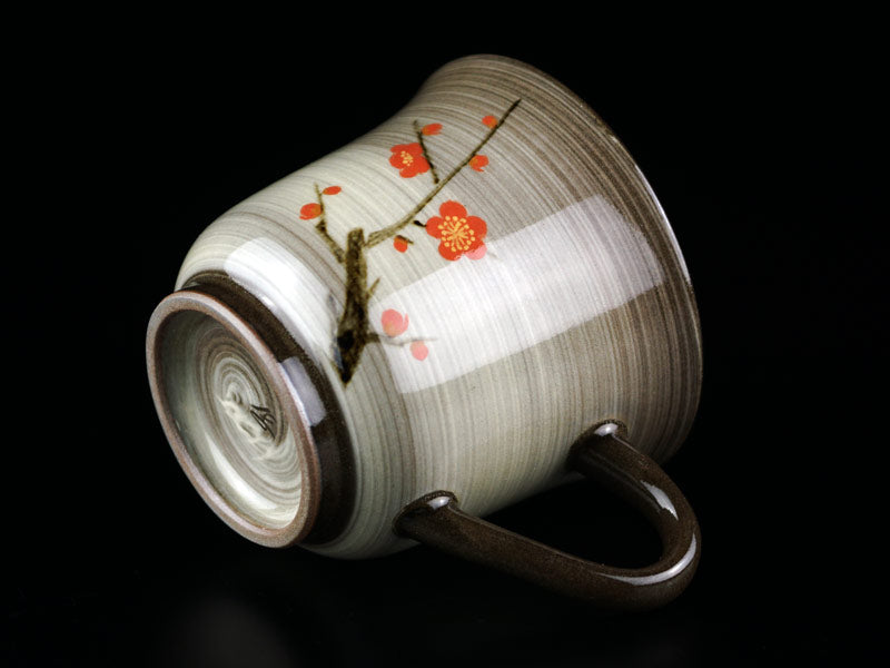 Gagyu Kiln Coffee Cup - Red Plum Blossoms, Arita Ware