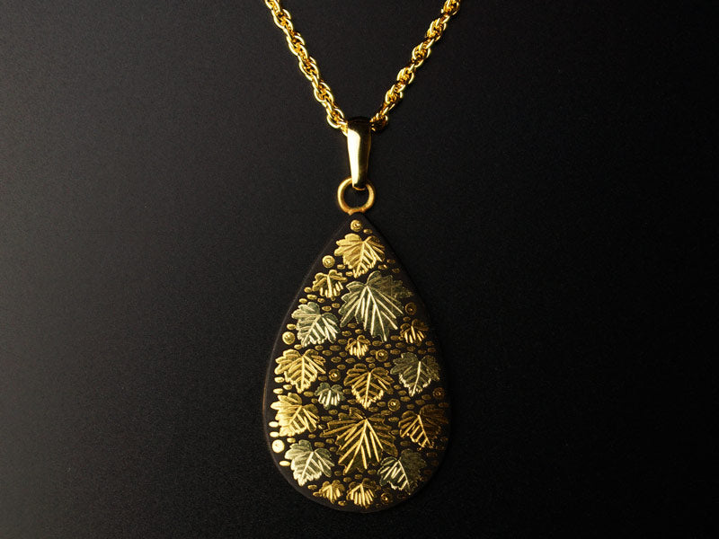 Pure Gold Kyoto Inlay Necklace - Ivy