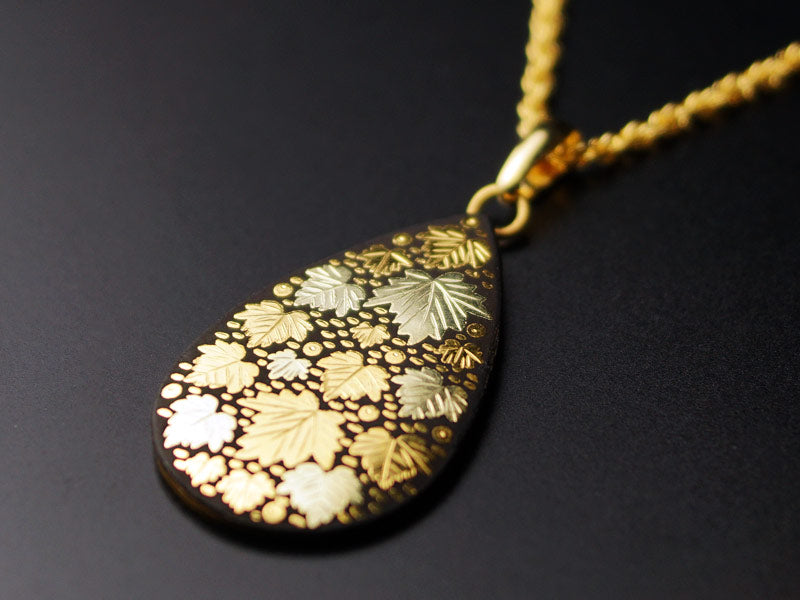 Pure Gold Kyoto Inlay Necklace - Ivy