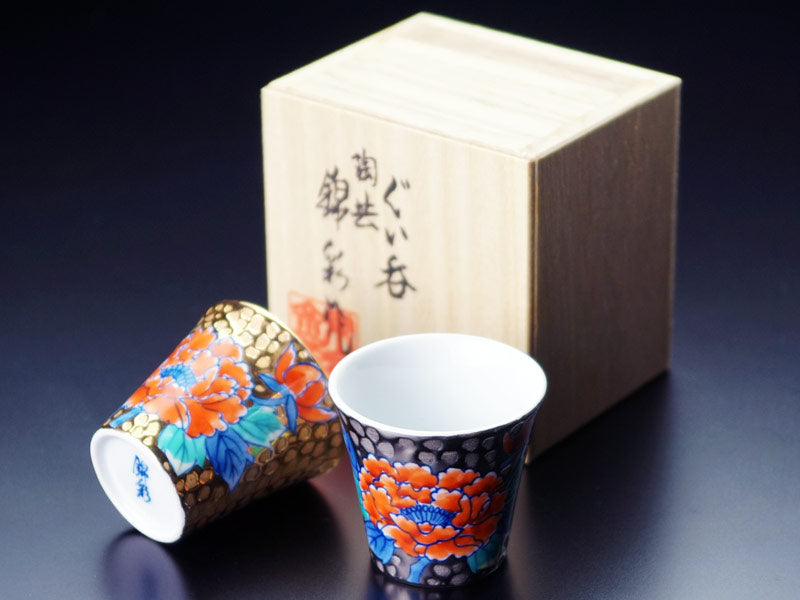 Paire de tasses de qualité supérieure, image couleur, porte-bonheur