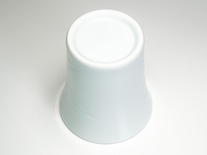 Japanese Whisky Glass - Hakuji Peony Porcelain, Hand Carved by Mikihiko Yamaguchi