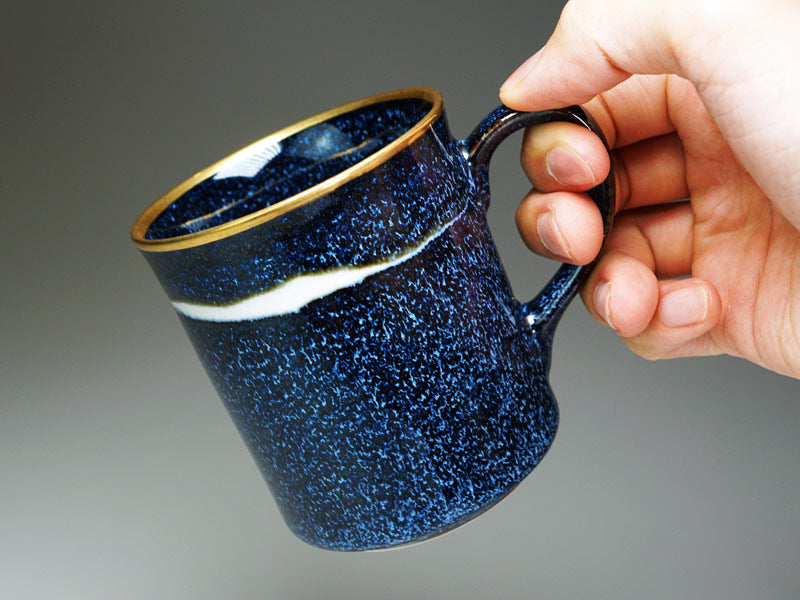 Shinemon Kiln Coffee Mug "Seiten" - Gold Decoration, Arita Ware