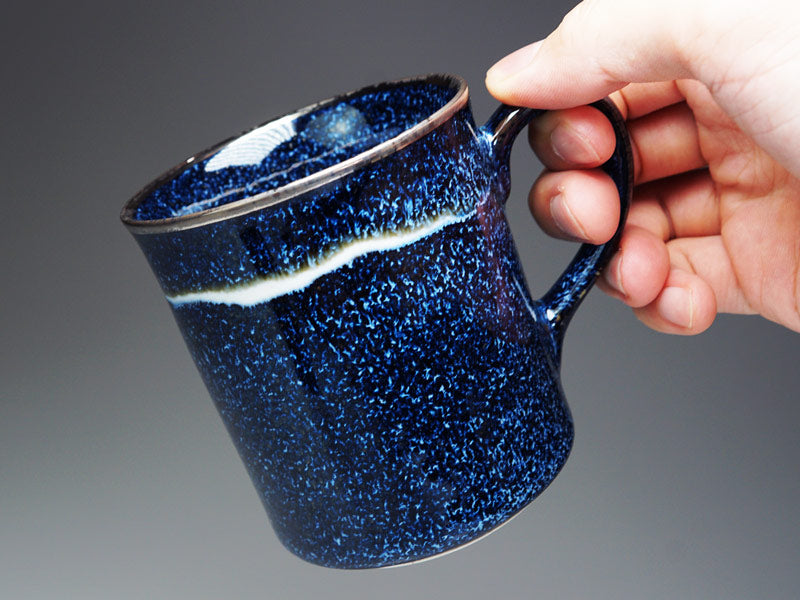 Shinemon Kiln Coffee Mug "Seiten" - Platinum Decoration, Arita Ware