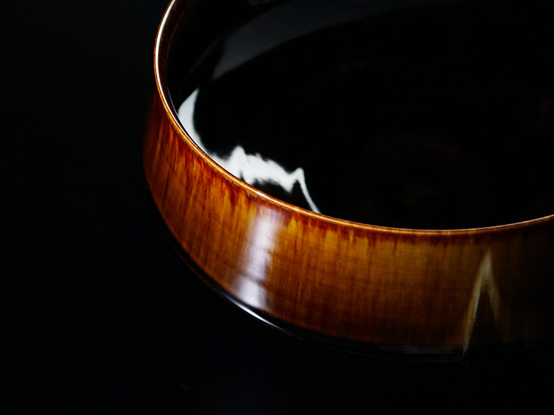 Shinemon Kiln Flower Vase "Horaisan" (Mount Horai) - Tortoiseshell Tenmoku