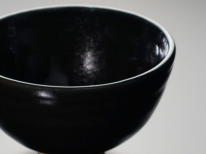 Matcha Bowl (Chawan) - Oil-Spot Tenmoku, Shinemon Kiln, Arita Ware