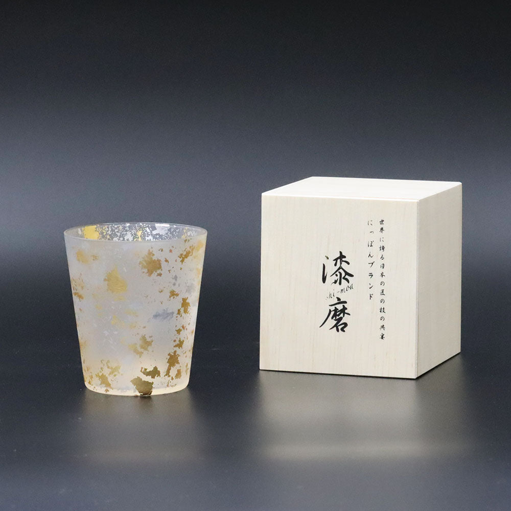 山中漆器 -【喜箔玻璃】威士忌酒杯