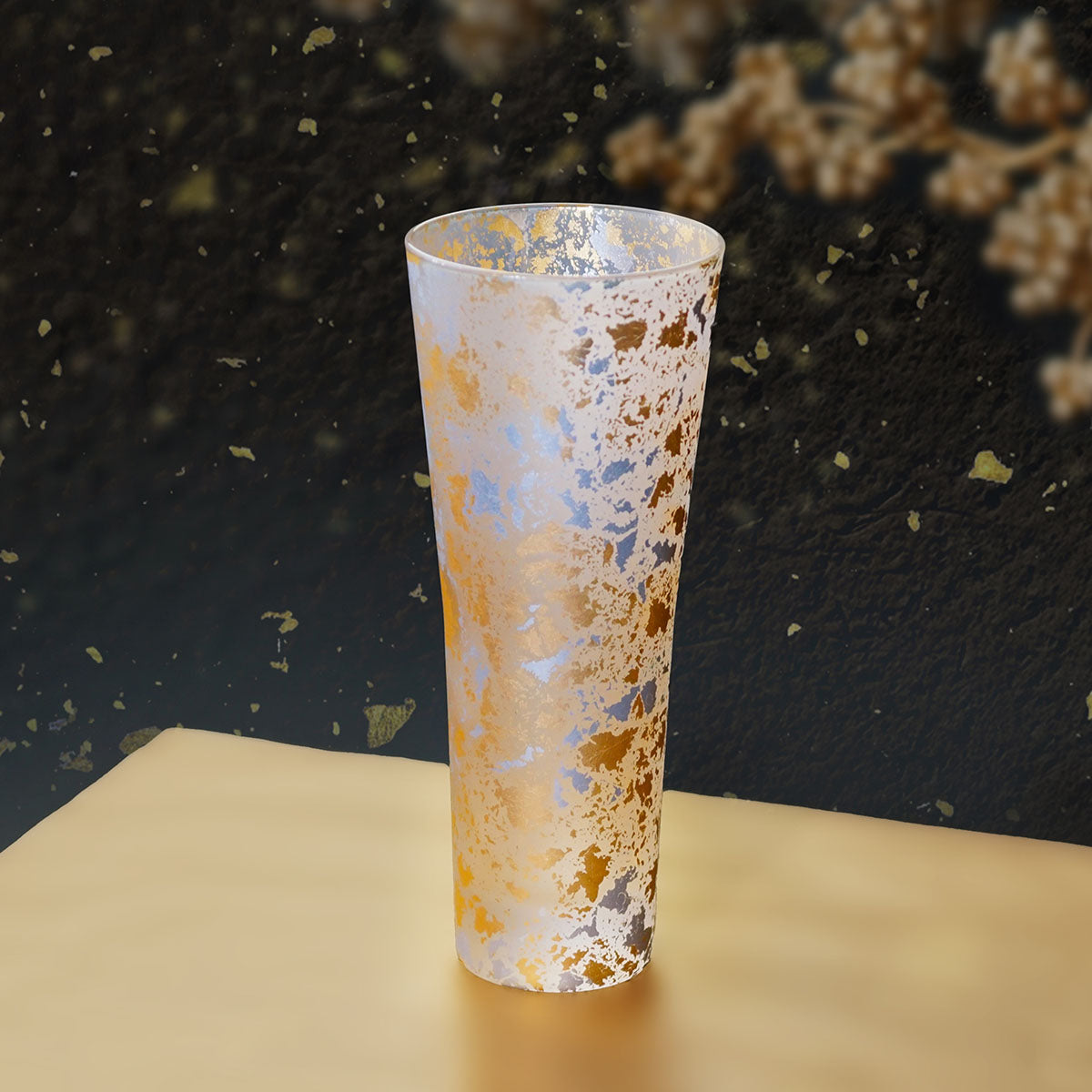 喜箔玻璃啤酒杯 - 日本山中漆器