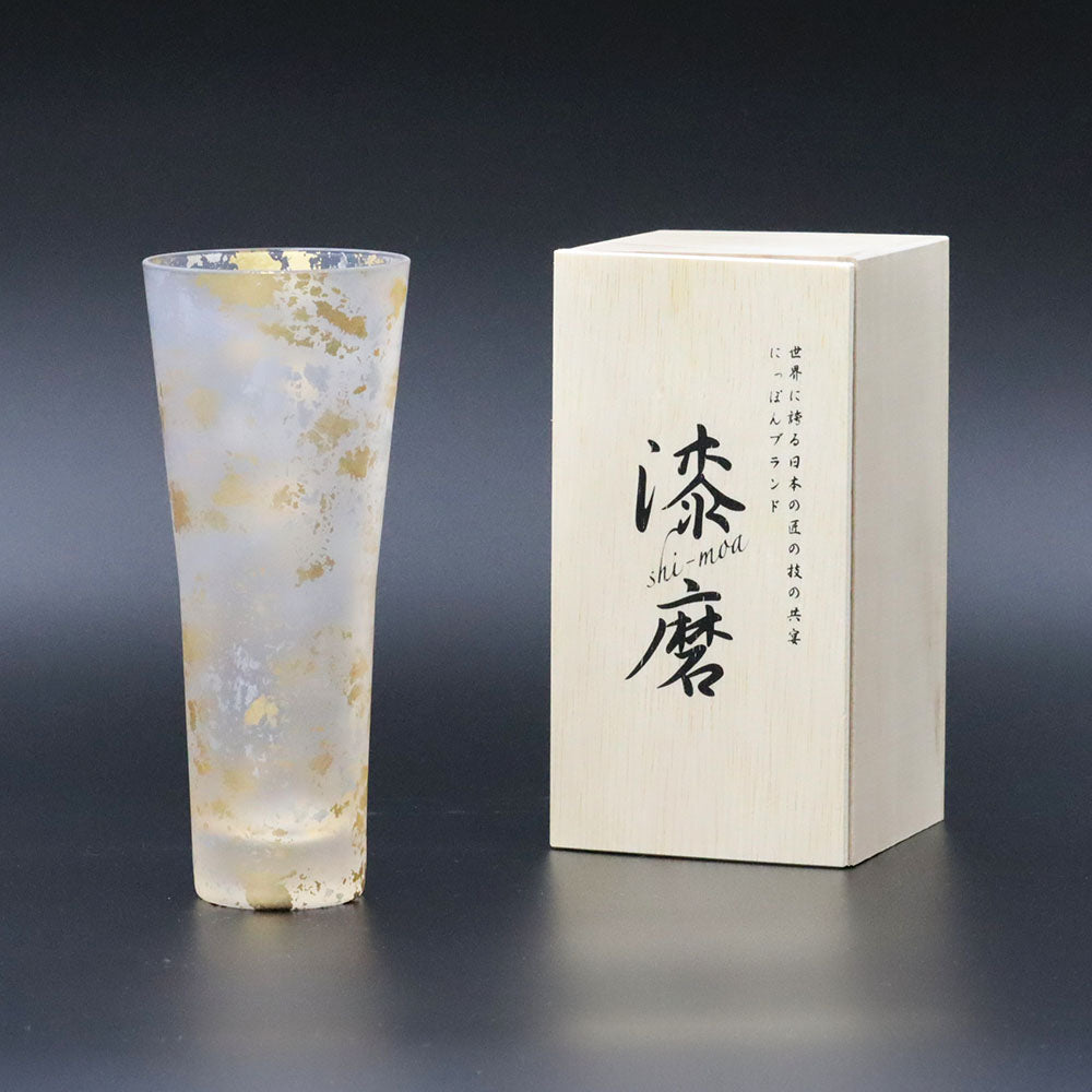 Kihaku Glass Beer Tumbler - Yamanaka Lacquerware, Japan