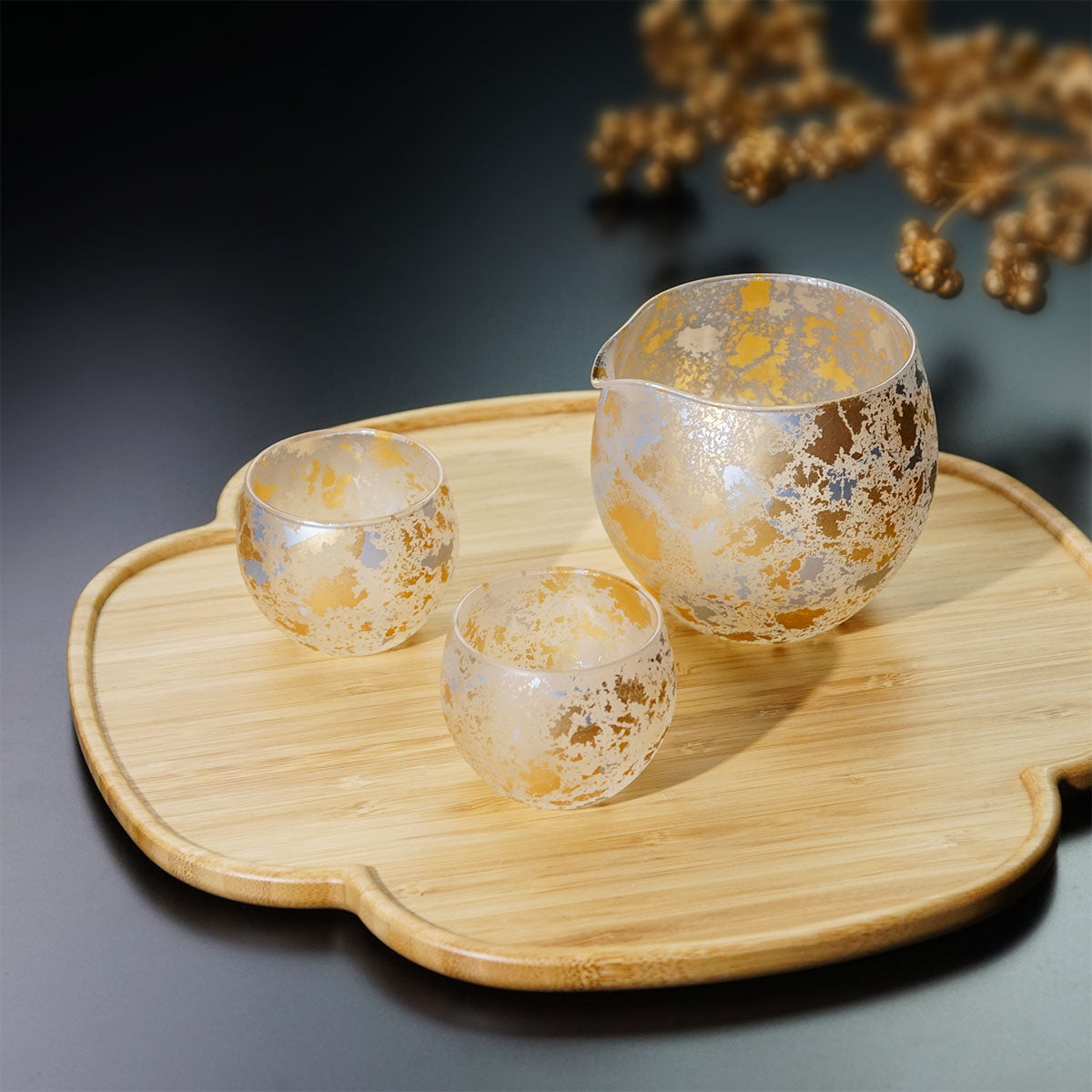 Kihaku Japanese Sake Set - Yamanaka Lacquerware