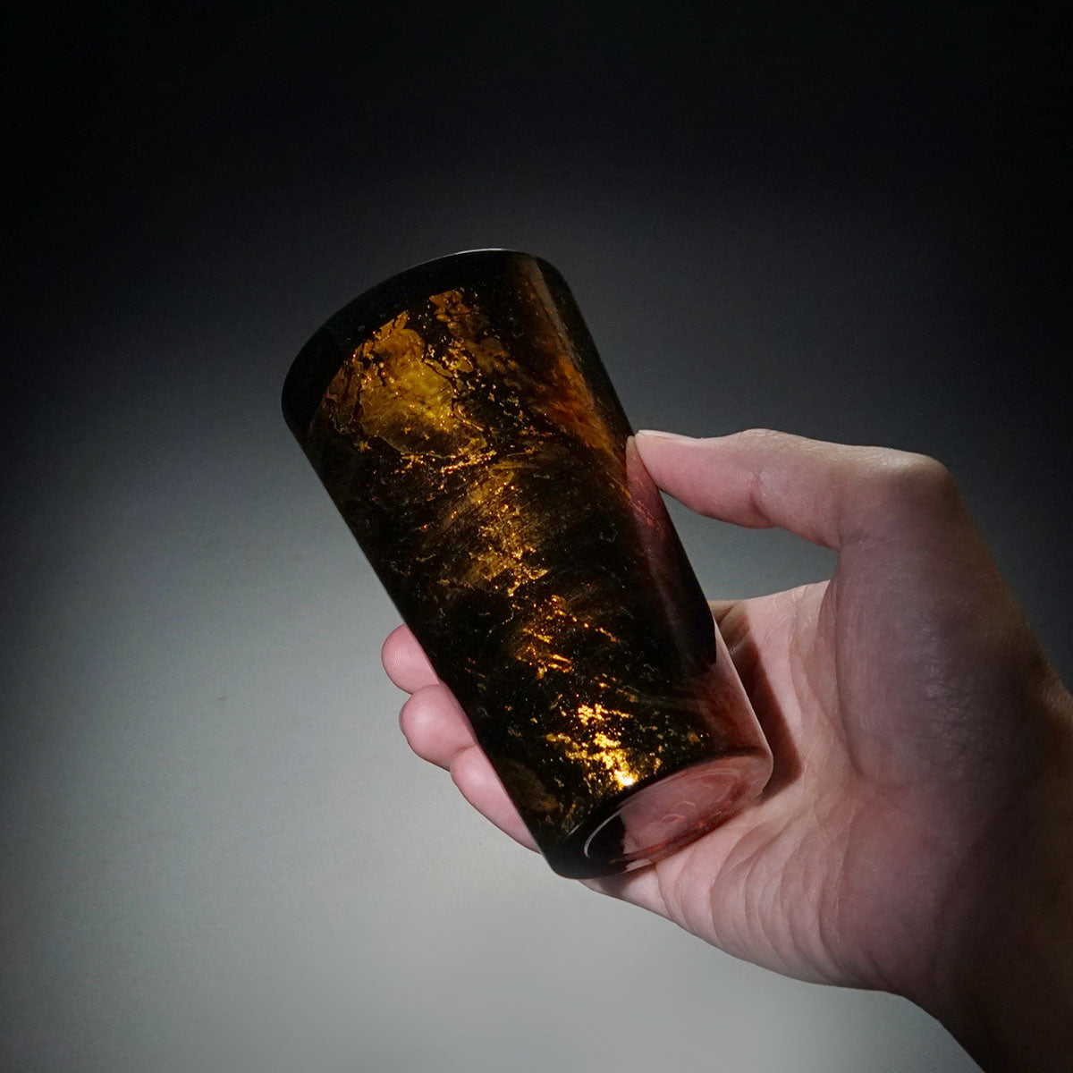 Shima Cup Pair Beer Glasses "Byakudan" - Yamanaka Lacquerware