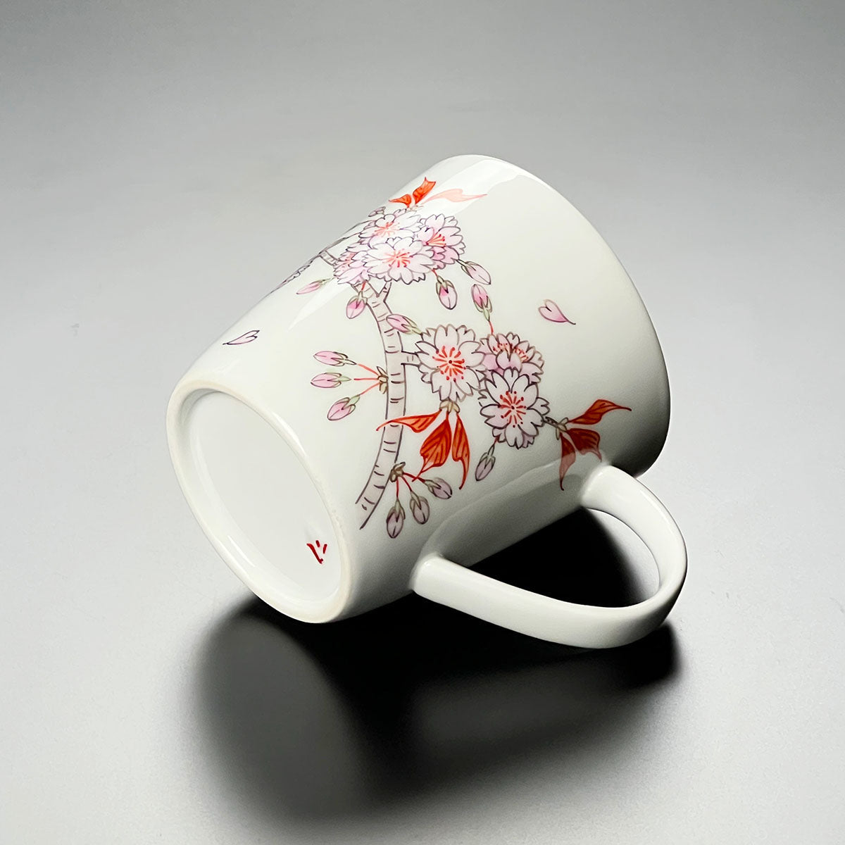 Jin Kiln Coffee Mug - Iroe Cherry Blossoms, Arita Ware