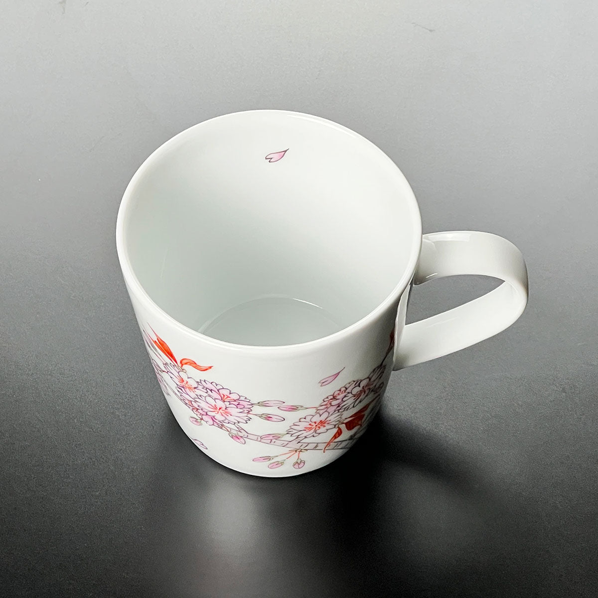 Jin Kiln Coffee Mug - Iroe Cherry Blossoms, Arita Ware