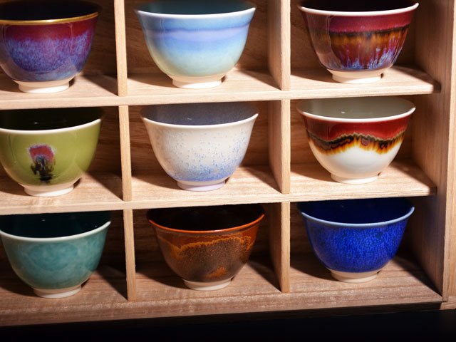 Shinemon Kiln Ochoko Sake Cup Set (16 Colors) - Arita Ware