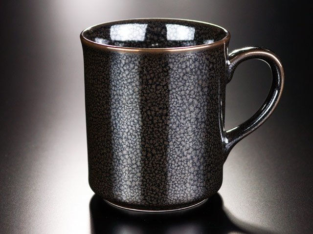 Tasse Yuteki Tenmoku argentée