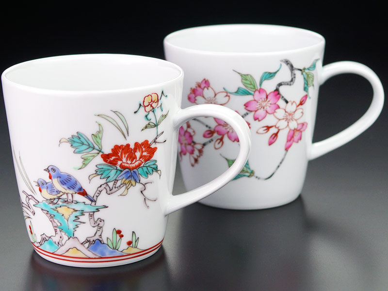 Paire de tasses de qualité supérieure, image couleur, porte-bonheur