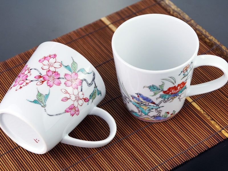 Paire de tasses de qualité supérieure, image couleur, porte-bonheur