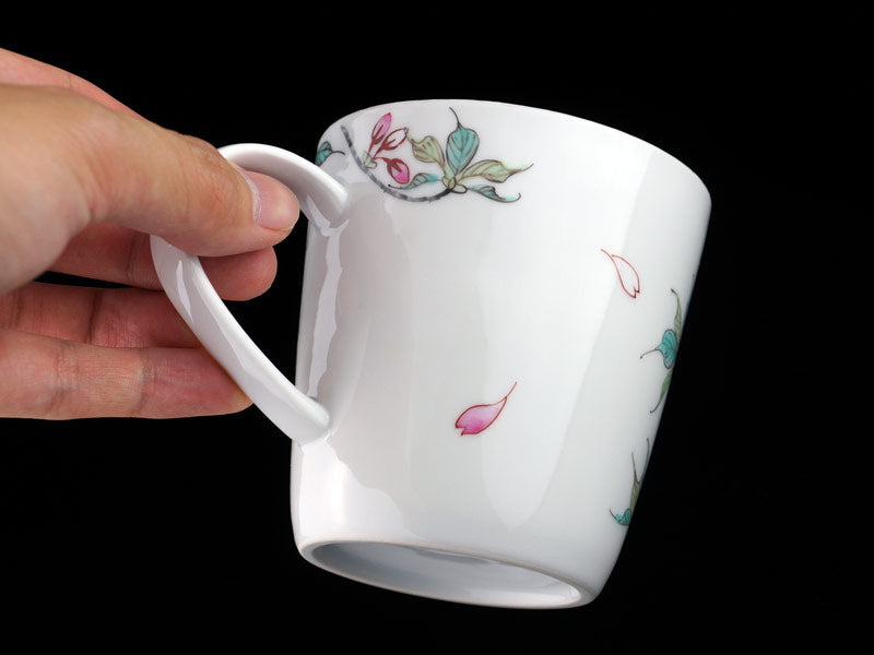 Paire de tasses de qualité supérieure, image couleur, porte-bonheur