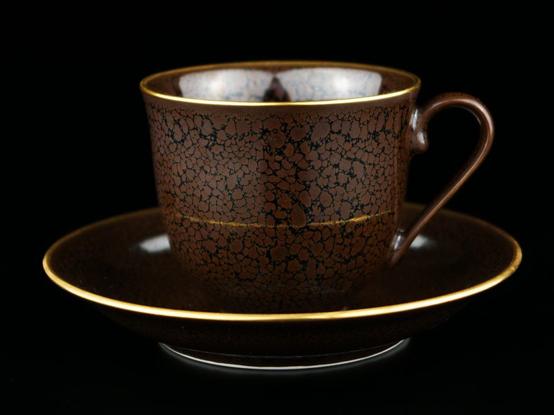 Shinemon Kiln Yuteki Tenmoku Honkinsai Coffee Cup - Arita Ware