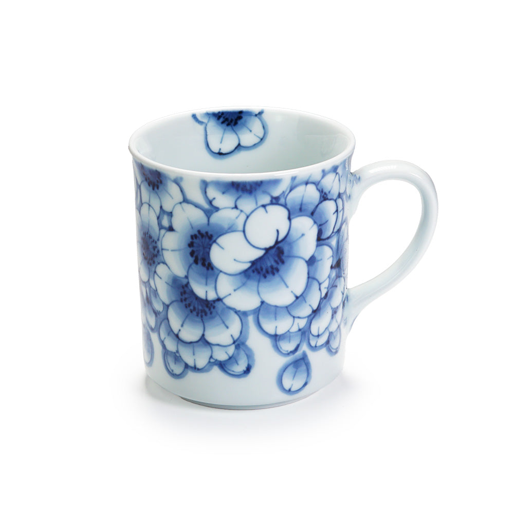 Sojiro Kiln Sometsuke Cherry Blossoms Coffee Cup - Arita Ware
