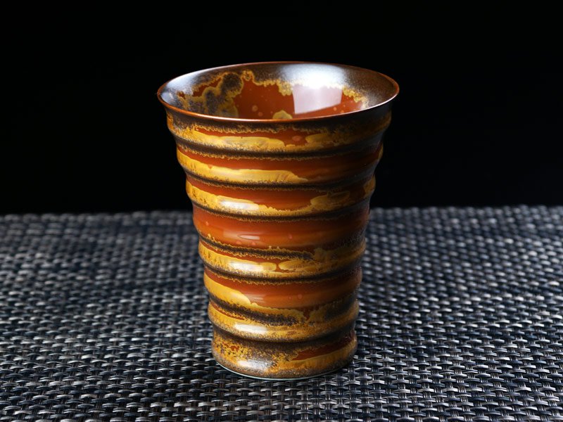 Shinemon Kiln Kinkamon Wave Molding Tumbler - Arita Ware