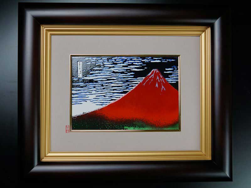 Sankougei Hokusai Fuji Cloisonne Picture Frame - Kyoto Shippo