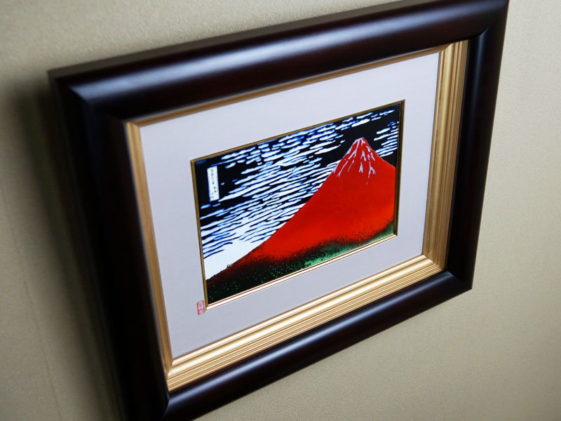 Sankougei Hokusai Fuji Cloisonne Picture Frame - Kyoto Shippo