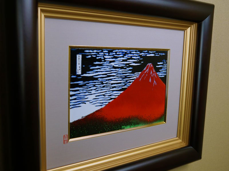 Sankougei Hokusai Fuji Cloisonne Picture Frame - Kyoto Shippo