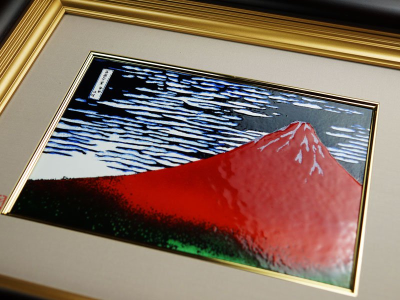 Sankougei Hokusai Fuji Cloisonne Picture Frame - Kyoto Shippo