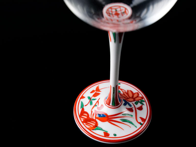 Arita Ware Wine Glasses - Iroe Manreki Design