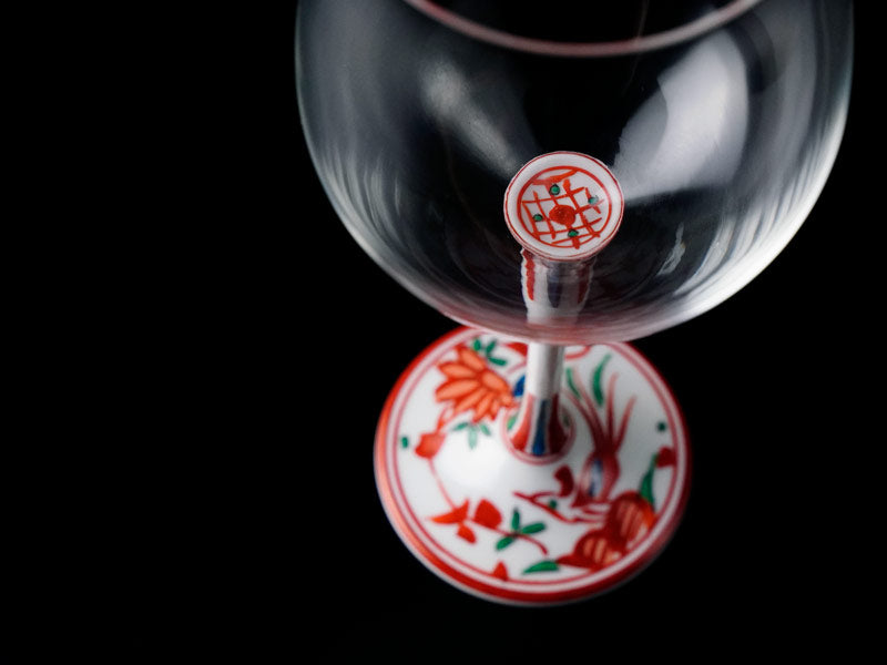 Arita Ware Wine Glasses - Iroe Manreki Design