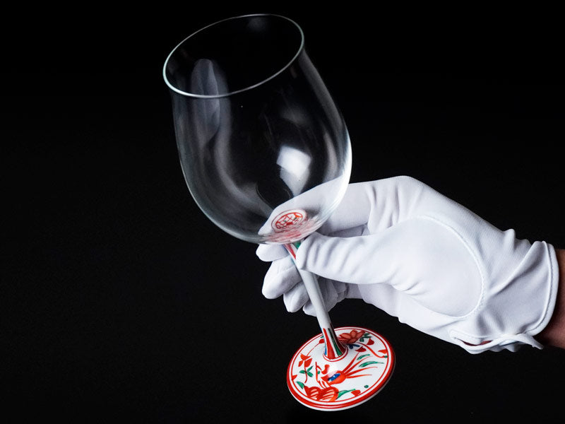 Arita Ware Wine Glasses - Iroe Manreki Design
