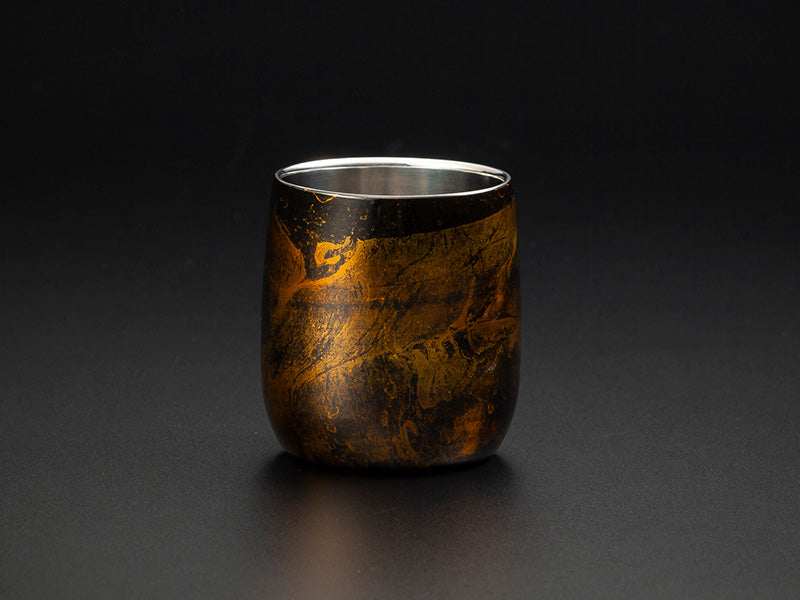 Yamanaka Lacquerware - Shima Cup Daruma Black / Red Byakudan