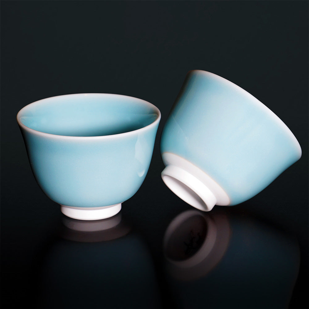 Tasses à thé Sencha Kinuta Céladon